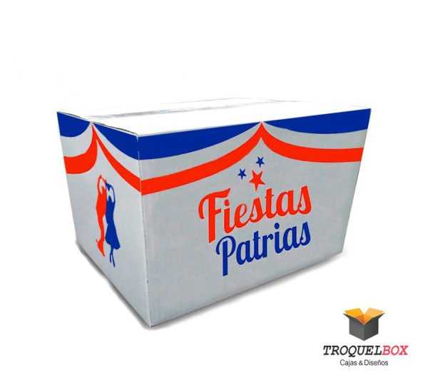 Caja de cartón Dieciochera Blanca en 14c