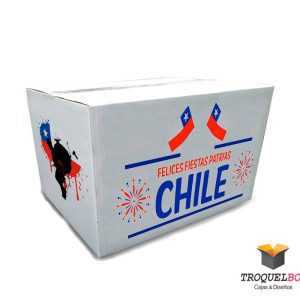Caja Dieciochera Blanca Chile