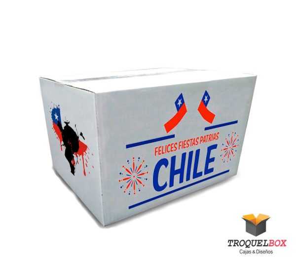 Caja Dieciochera Blanca Chile