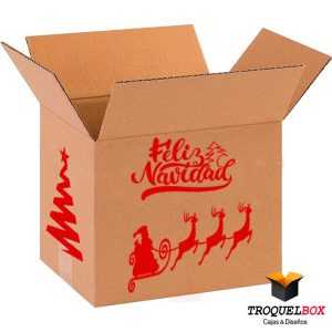 Caja Navideña Modelo A Kraft